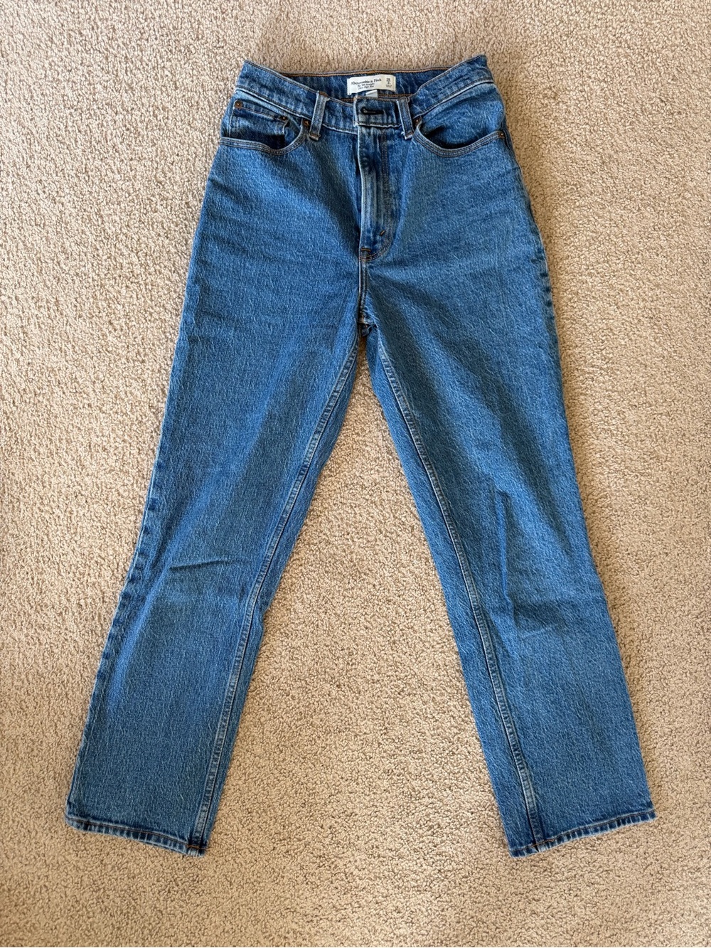 Abercrombie & Fitch Straight-Leg Blue Women's Jeans